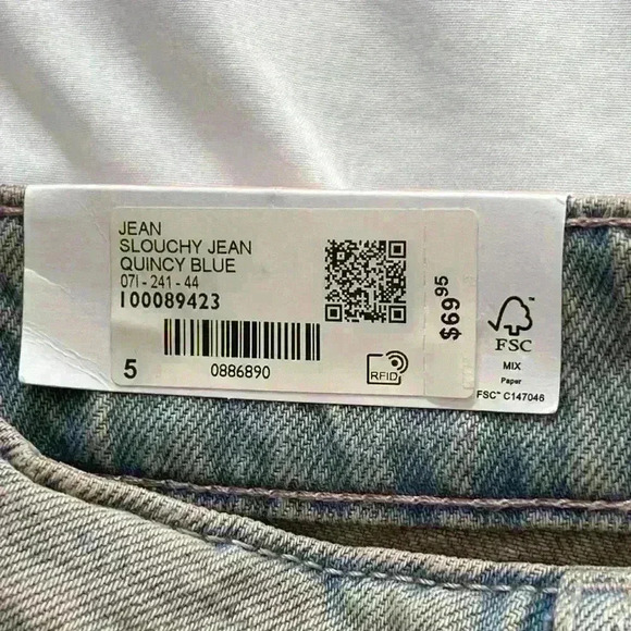 Garage Denim Decontracte Slouchy Quincy Blue Women's Size 5/27 NWT - Picture 13 of 16